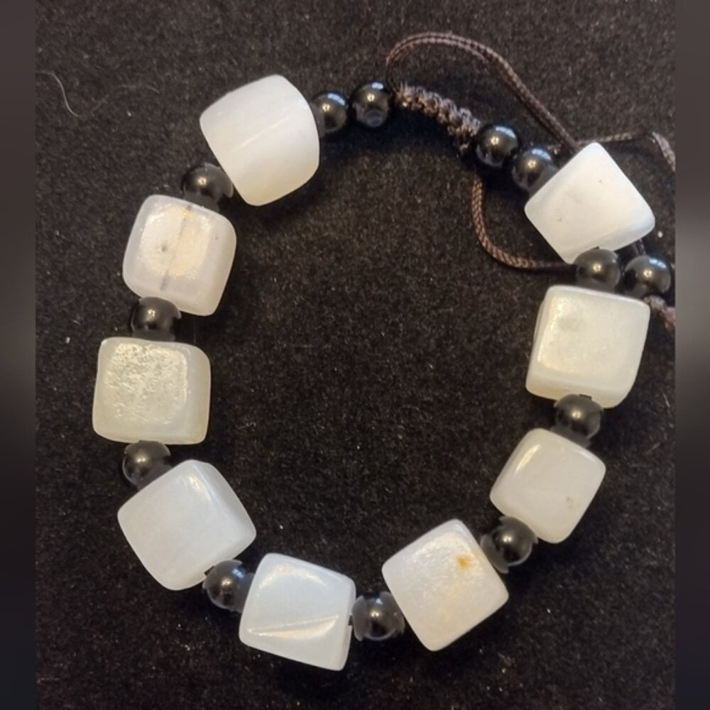 White Jade Adjustable Bracelet